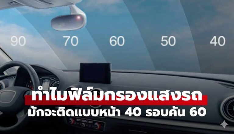 ฟิล์มรถยนต์ หน้า 40 รอบคัน 60 ทำไมคนนิยมติด