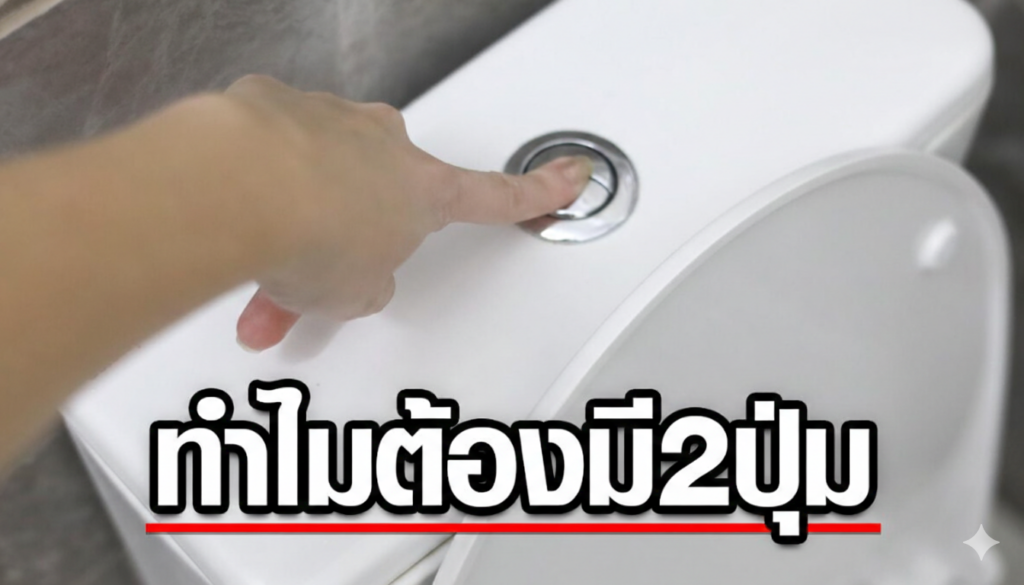 ไขปริศนา ทำไมชักโครกต้องมี "2 ปุ่ม" แล้วกดปุ่มไหนดีที่สุด ?